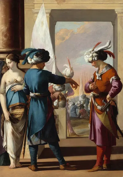 Panthea, Cyrus, and Araspas by Laurent de la Hyre, 1631 — digital art print download