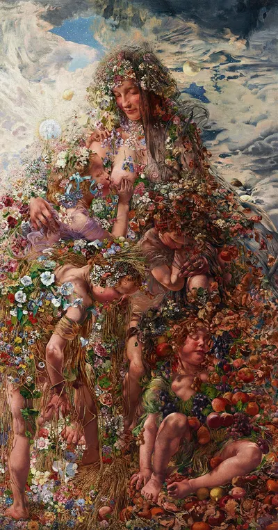 Nature or Abundance by Леон Фредерик, 1897 — digital art print download