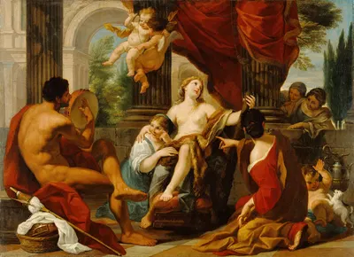 Hercules and Omphale by Luigi Garzi — digital art print download
