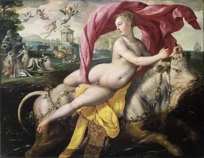 The Rape of Europa by Мартен де Вос — digital art print download