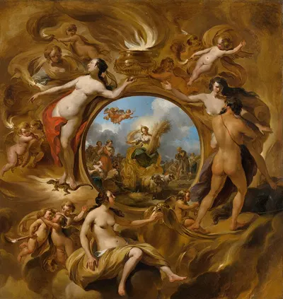 Allegory of Summer by Nicolaes Pietersz. Berchem — digital art print download