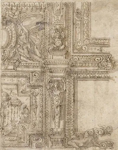 Detail of Ceiling Ornamentation by Cherubino Alberti — digital art print download