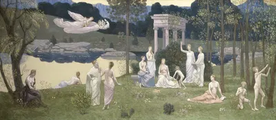 The Sacred Grove, Beloved of The Arts and The Muses by Пьер Пюви де Шаванн, 1884 — digital art print download