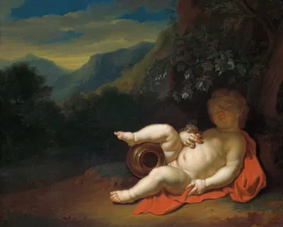 The Infant Bacchus by Питер Ван Дер Верфф, 1700 - 1722 — digital art print download