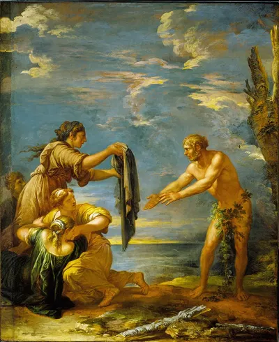 Odysseus and Nausicaa by Сальватор Роза — digital art print download