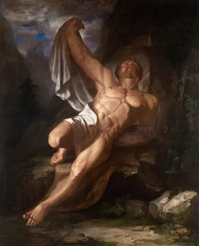 Dying hercules by Samuel Finley Breese Morse, 1812 — digital art print download
