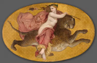 Bacchante on a Panther by Уильям Бугеро, 1855 — digital art print download