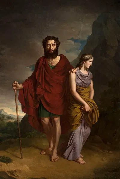Oedipus And Antigone by Антоний Бродовский, 1828 — digital art print download
