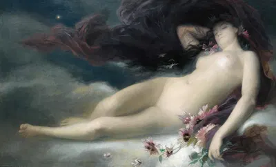 Night by Огюст-Александр Хирш, 1875 — digital art print download