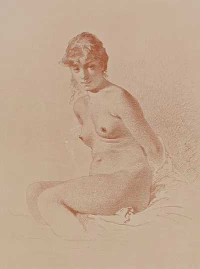 Nude Print by Михай Зичи — digital art print download