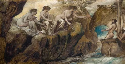Ulysses And The Sirens by Edward Calvert, 1880 — digital art print download