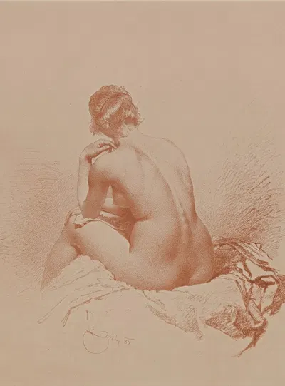 Nude Print by Михай Зичи — digital art print download