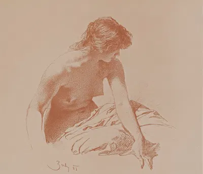 Nude Print by Mihály Zichy — digital art print download