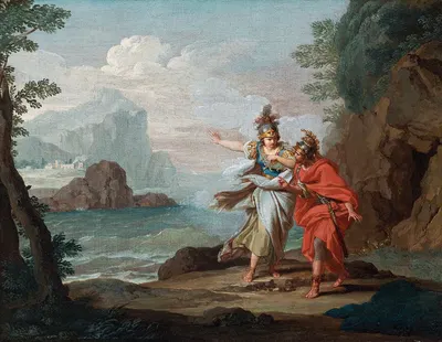 Athena Appearing To Odysseus To Reveal The Island Of Ithaca by Джузеппе Боттани — digital art print download