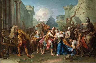 Hector Taking Leave Of Andromache by Жан Ресто юный, 1727 — digital art print download