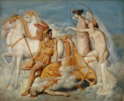 Venus, Injured By Diomedes, Returns To Olympus by Жан Огюст Доминик Энгр — digital art print download