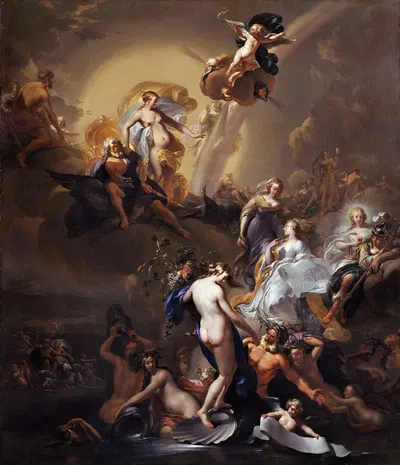 Allegory On The Expansion Of Amsterdam by Nicolaes Pietersz. Berchem — digital art print download