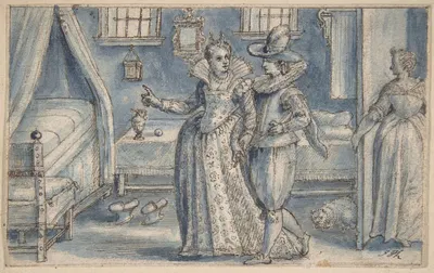 Study for an engraving in the Hortus Voluptatum by Crispijn de Passe the Elder, 1599 — digital art print download