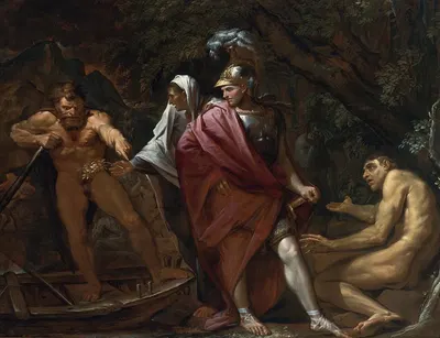 Aeneas On The Bank Of The River Styx by Пьетро Теста — digital art print download