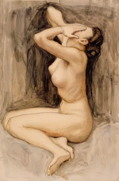 Despair, Study For The 'by The River Of Tuonela', Jusélius Mausoleum by Аксели Галлен-Каллела, 1903 — digital art print…