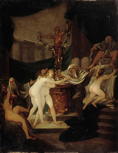 The Feast Of Bacchus by Александр Эварист Фрагонар, 1780 - 1850 — digital art print download
