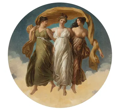The Three Graces by Александр Эварист Фрагонар — digital art print download