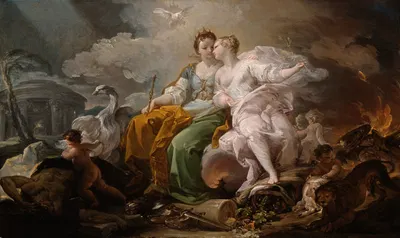 Allegory Of Peace And Justice by Corrado Giaquinto, 1753-1754 — digital art print download