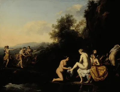 Diana With Bathing Nymphs by Даниэль Вертанген, 1598 - 1684 — digital art print download