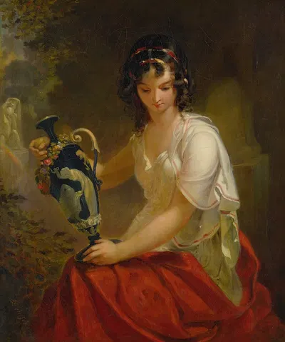 Nydia, The Blind Girl Of Pompeii by Эмануэль Готлиб Лойце, 1840 — digital art print download