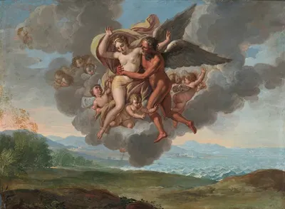 The Abduction Of Oreithyia, Daughter Of King erechtheus by Filippo Lauri — digital art print download