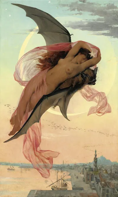 Moonlit Dreams by Габриэль Ферье, 1874 — digital art print download