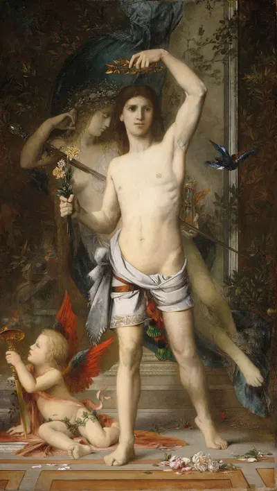The Young Man And Death by Гюстав Моро, 1856-1865 — digital art print download