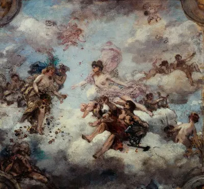 La France accueillant l'Abondance, projet de plafond pour le palais de l'Élysée by Анри Жерве, 1907 — digital art print…