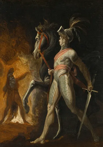 The Meeting Of Sir Hüon Of Bordeaux And Scherasmin In The Libanon Cave, From Wieland’s Oberon by Henry Fuseli — digital art…