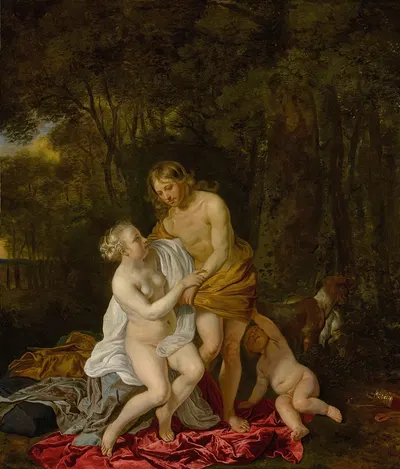 Venus And Adonis by Якоб Ван Лоо — digital art print download