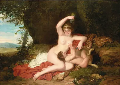 Erigone And Bacchus by Jean François Léonor Mérimée — digital art print download