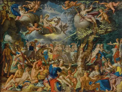 A banquet Of The Gods by Иоахим Втеваль — digital art print download