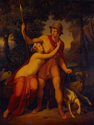 Venus And Adonis by Johannes Riepenhausen — digital art print download