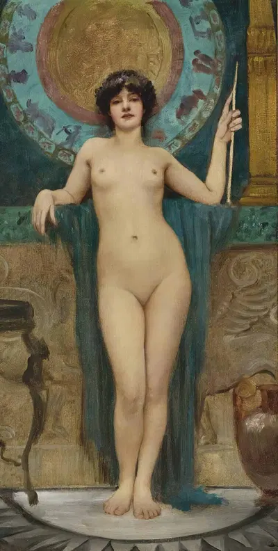 Study Of Campaspe by Джон Уильям Годвард — digital art print download