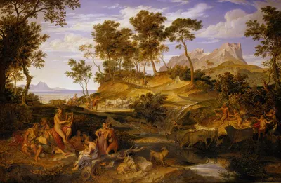 Apollo Among The Thessalian Shepherds by Иосиф Антон Кох, 1834-1835 — digital art print download