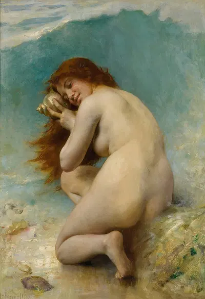 Nymphe Des Eaux by Léon-Jean-Basile Perrault, 1898 — digital art print download