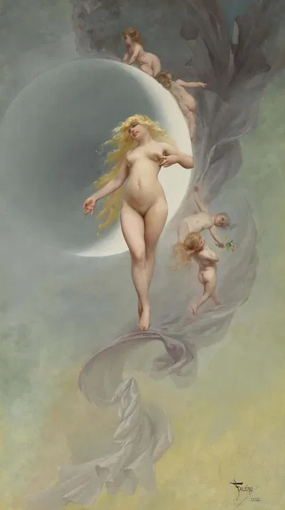 The Planet Venus by Luis Ricardo Falero, 1882 — digital art print download