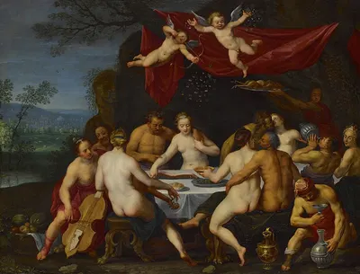 The Wedding Feast Of Bacchus And Ariadne by Marten Pepijn — digital art print download