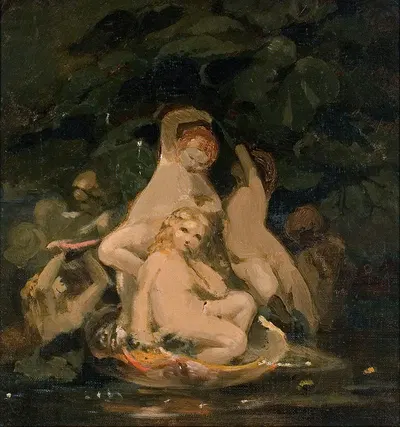 Nymphs by Нильс Якоб Ольссон Бломмер, 1835 - 1853 — digital art print download