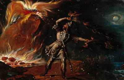 Lemminkäinen And The Fiery Eagle by Роберт Вильгельм Экман, 1867 — digital art print download