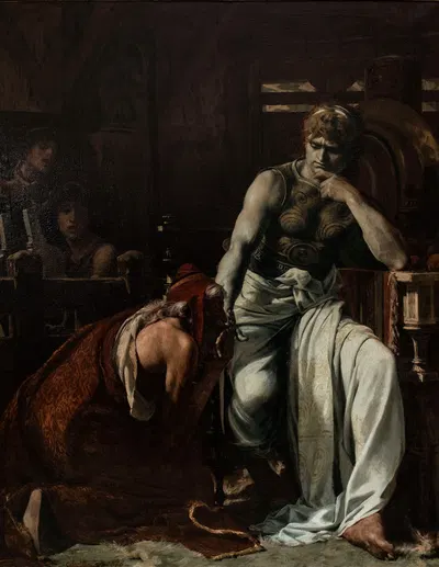 Priam demandant à Achille le corps d'Hector by Théobald Chartran, 1876 — digital art print download