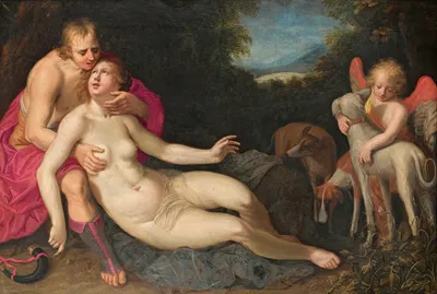 Mars and Venus by Adriaen Van Nieulandt — digital art print download