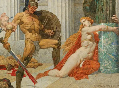 Menelaos Findet Helena by Alexander Rothaug — digital art print download