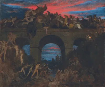 Battle On The Bridge by Arnold Böcklin, 1889 — digital art print download