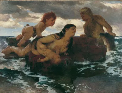 Meeresidylle by Arnold Böcklin, 1887 — digital art print download